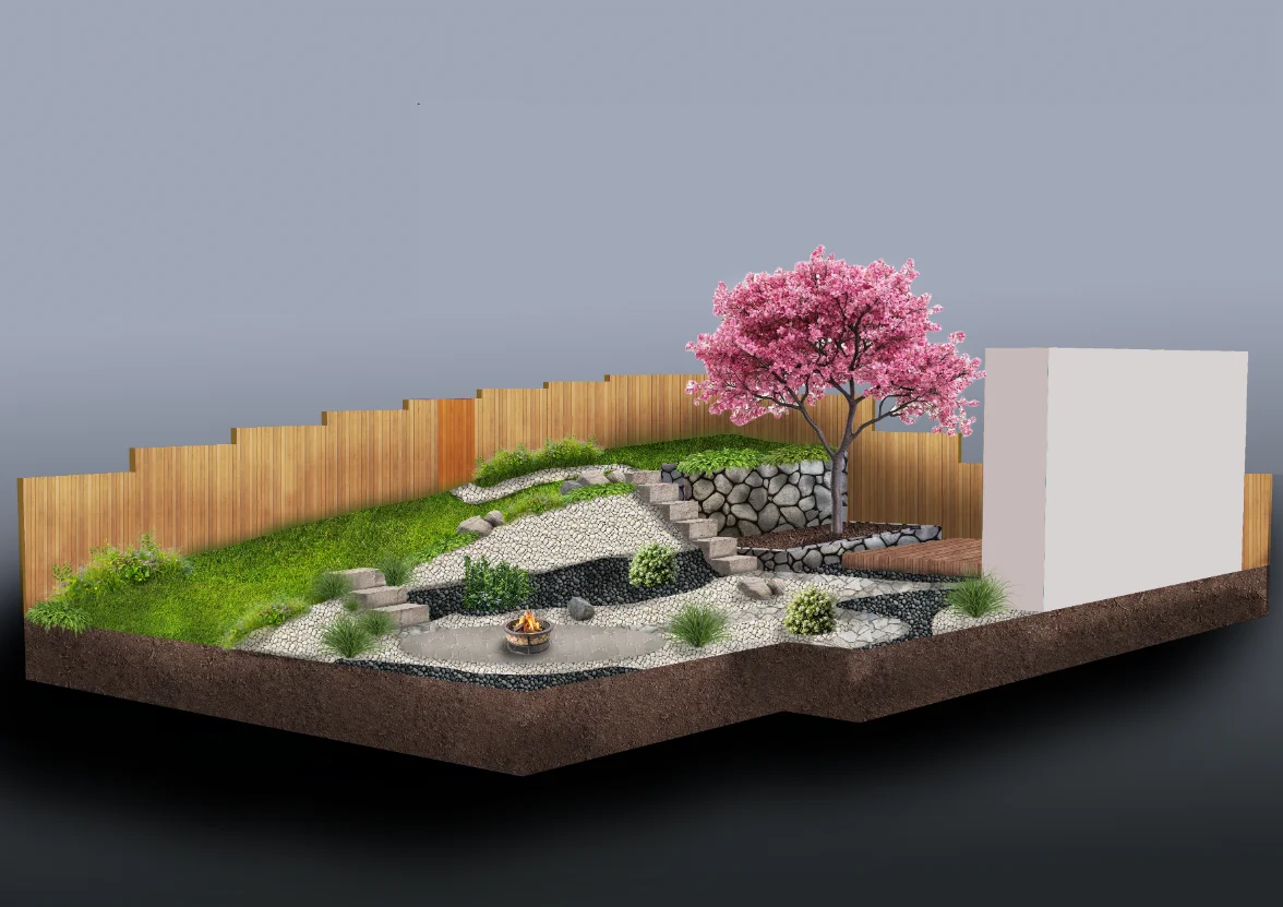 Sloped-lot concept
